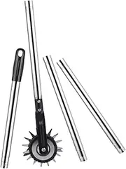 1Set Metal Wheel Rotary Edger Lawn Shear Manual Trimmer for Neat Lawn and Removal Extended Handle Design for Easy Portability and Reduced Strain
