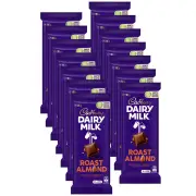 14pc Cadbury Dairy Milk Roast Almond 180g Chocolate Block Confectionery