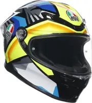 AGV K-6 S Joan Helmet, blue-yellow, Size XL for Men Blue Yellow