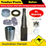 REAR BAR SWING AWAY SPARE WHEEL BRACKET KIT WITH 45 X 250MM SQUARE STUB AXLE 4WD
