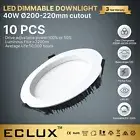 10PCS 40W DIMMABLE LED DOWNLIGHT 160~180MM CUTOUT TRI-COLOR FLICKER FREE 120°