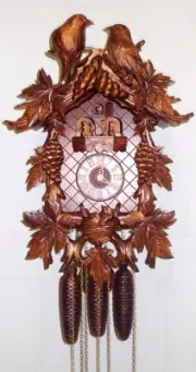 Cuckoo Clock Bird Family, Grapes 5.8502.01.P NEW