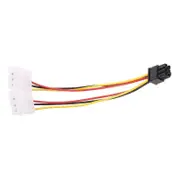 [2XMOLEX-TO-6-PIN-VGA] Dual 4 Pin Molex to 6 Pin PCI Express Video Card Power Cable Adapter