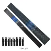 Archery 12pcs Carbon Arrows Shaft ID4.2/6.2mm Spine300-800 Compound Recurve Bow