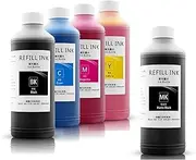 1000ML Bulk Black Refill Dye Ink, Inkjet Printer Cartridge CISS - Compatible with HP, Compatible with Epson, Compatible with Canon(Matte Black)