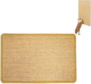 iDopick Cat Scratcher Mat 40x60cm Natural Sisal Cat Scratching Pad for Indoor Cats Wall Mounted & Floor Cat Scratching Pad Anti-Slip Protect Sofa Couch for Cats Grinding Claws Nail with 10 pins
