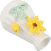 Generic Ceramic Floral Vase for Home Decor Elegant Decorative Centerpiece with Unique Flower Design Multifunctional Aroma Diffuser and Dried Flower Holder Modern Aesthetic Table Accent