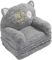 Kids Couch Fold Out, Kids Couch Toddler Chair, Foldable Cute Cartoon Cat Sofa Bed for Kids, Toddler Lounge Chairs Comfy Toddler Sofa Toddler Furniture for Girls Boys (3 Tier)