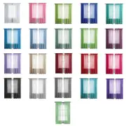 Sheer Curtain Rod Pocket Organza Voile Curtain Window Drape