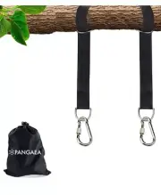 PANGAEA Tree Swing Hanging Straps Kit, Heavy Duty Safer Lock Snap Carabiners