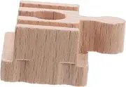 Enhance Wooden Train Tracks Short Straight Rails Expandable Set for Boys and Girls Promote Creativity Skills