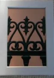 Original matted photo of iron gate design in a heart from Charleston, SC