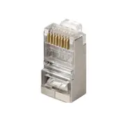 Cat6 RJ45 Ends Connectors Shield, Ethernet Cat5e Cat5 Cable Crimp Plugs Modular UTP 8P8C for Solid Wire and Standard Lan Clips CCTV Connector