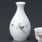 Kakiemon-style 200ml Tokkuri Arita-yaki, featuring a beautiful chry From Japan