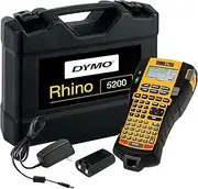 Dymo Rhino 5200 Industrial Label Maker | Labelling Machine Kit Case | Time-Saving Hot Keys, Prints Fast, Durable Label Maker for Job Sites and Heavy-Duty Labelling Jobs | UK Plug