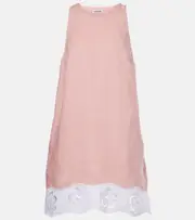 [Staud] Staud Mika linen minidress AU 10 pink