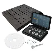 6-1/2" Clear Acrylic Router Base Plate with Centering Pin and Bits