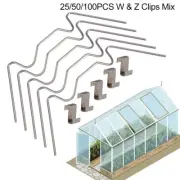 Long lasting and Rust Resistant Greenhouse Glass Clips Choose QTY (70 130)