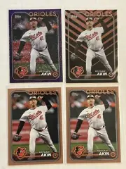 2024 Topps Update Keegan Akin Lot x1 Purple Foil/ 799 x1 Holiday x2 Gold /2024