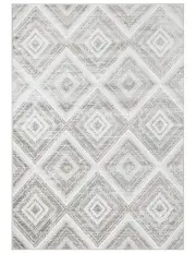 [Rug Culture] Sabrina Geo Diamonds Rug in Silver Grey