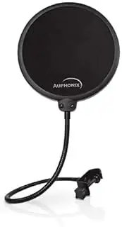 Miloll Pop Filter for Microphone - 6 inch Diameter, Dual Layered Microphone Pop Screen for Studio Recording, Podcasts and Streaming - MPF-1