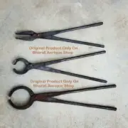 Blacksmith Tongs Set Of 3 Forge Hammer Anvil And Vise Tools Knifemaking