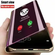 For Samsung S22 Plus Ultra S21 FE Note Smart View Mirror Flip Stand Phone Case