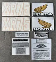 Honda XR75 1976 Full Decal Set / Sticker Kit / Graphics Kit / Minibike 75cc