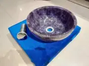 Amethyst Quartz Agate Vessel Sink | Stone Bathroom Sink | Interior Decor