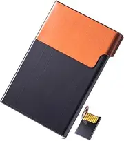 [ARKCHIU] Slim Cigarette Case Metal Carrying Box Portable Cigarette Case Holder 7 Capacity Brown,One Size