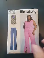 Simplicity S9689 Pattern Vest Pants Misses Size 30W-38W New Uncut