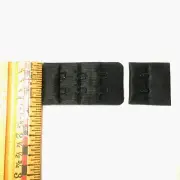 Hook and Eye Bra Closure Bra Repair Back Closure 1-3/8" Black 6 Closures #TW79