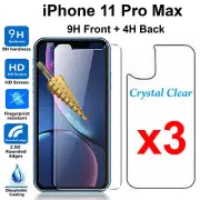 3pcs Tempered Glass 9H screen protector for Apple iPhone 11 PRO MAX Front + Back