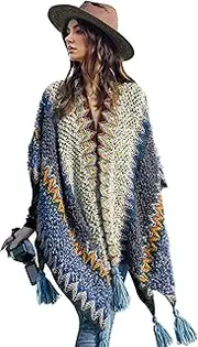 [LAI MENG FIVE CATS] Women's Boho 3/4 Sleeves Oversize Chiffon Kimono Cardigan Beach Cover up Maxi