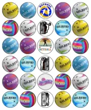 Netball Edible Cupcake Toppers Icing Birthday Cake Sports Decorations (2 Sizes)