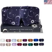 Silk Sleep Mask. Face-Hugging, Padded Silk Cocoon for Luxury Sleep in Total D...