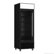 Thermaster Single Glass Door Black Colourbond Upright Drink Fridge LG-540BP