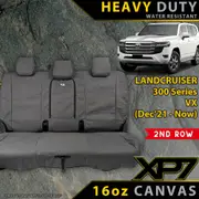 Toyota Landcruiser 300 Series VX XP7 Heavy Duty Canvas 2nd Row Seat Covers (Made to Order)