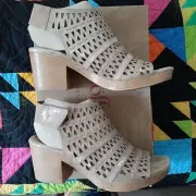 Sofft Ophia wedge sandals metallic anthracite size 9.5 NIB
