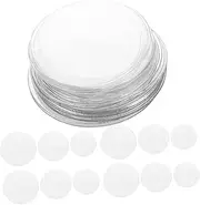 Homoyoyo Badge Organizer Box 60pcs Round Badge Holder Protective Film Cover Clear Photo Pins Graduation Buttons