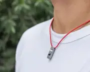 Titanium Emergency Survival Safety Gear Camping Signal Whistle with Lanyard Loud