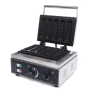 Commercial Nonstick Electric 5pc Waffle Dog Stick Maker Baker Machine