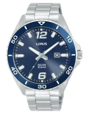 [Lorus] Sports Stainless Steel Case Watch in Silver & Blue