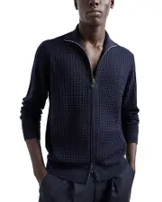 Emporio Armani Grid Stitch Sweater
