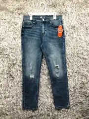 Wonder Boys Blue Jeans Size 16 Stretch Adjustable Waist Dark Wash Straight Leg