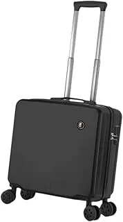 [Generic] Carry on Luggage Hardshell Suitcase Comfortable Handle Outdoor Trips Gift Portable Road Essential with Combination Lock, Black