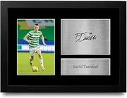 HWC Trading FR A4 David Turnbull Celtic Gifts Printed Signed Autograph Picture for Football Fans and Supporters - A4 Framed