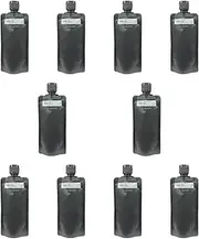 Teruyol 10Pcs Pieces Travel Pouches for Toiletries 3 oz Easy to Fill Refillable Travel Size Containers for Conditioner Pouch Shampoo, Black