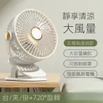 新款USB夾扇多功能家用桌面小型燈光風扇戶外可夾可立便攜式電風