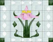 Victorian Tile Backsplash Paned Expressions Flower Art Ceramic Mural OB-PES101